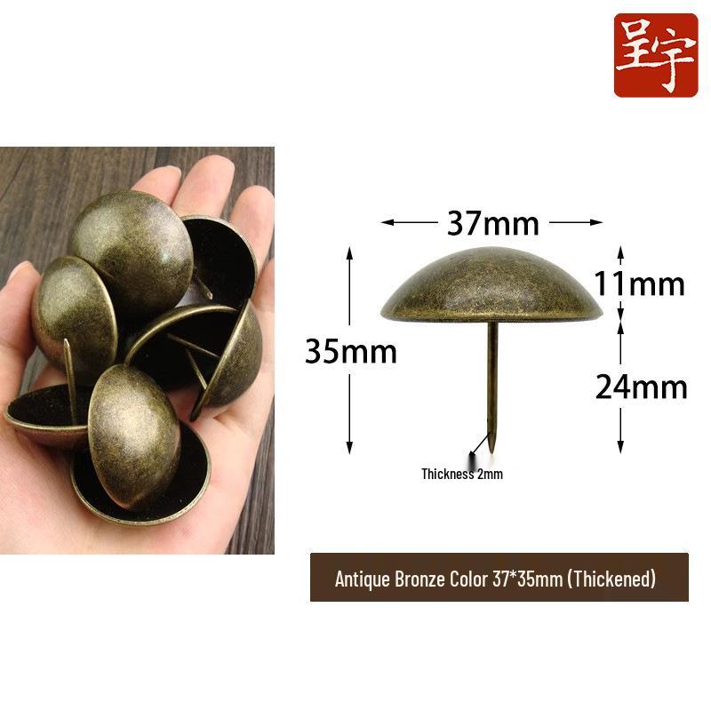Antique-style Round Head Sofa Decoration Nails, Retro Pushpins, Thickened and Smooth Foam Nails, Furniture Hardware.