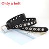 Punk Style Belt With Metal Whole Strip With Hole Design For Womens Casual