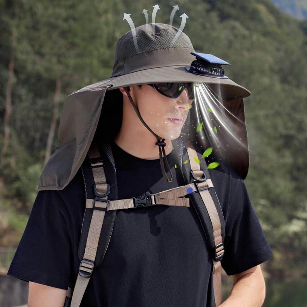Solar Rechargeable Fan Cap - Quick-Dry Waterproof Fisherman