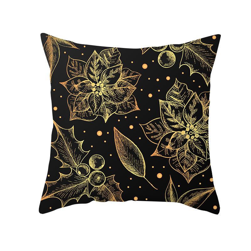 Nordische Weihnachtskissenbezug Schwarz Gold Serie Pfirsichhaut Kissenbezug Büro Sofa Kissenbezug Zuhause