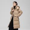 waist thin down cotton clothes women's long over the knee new fashion thickened warm cotton coat