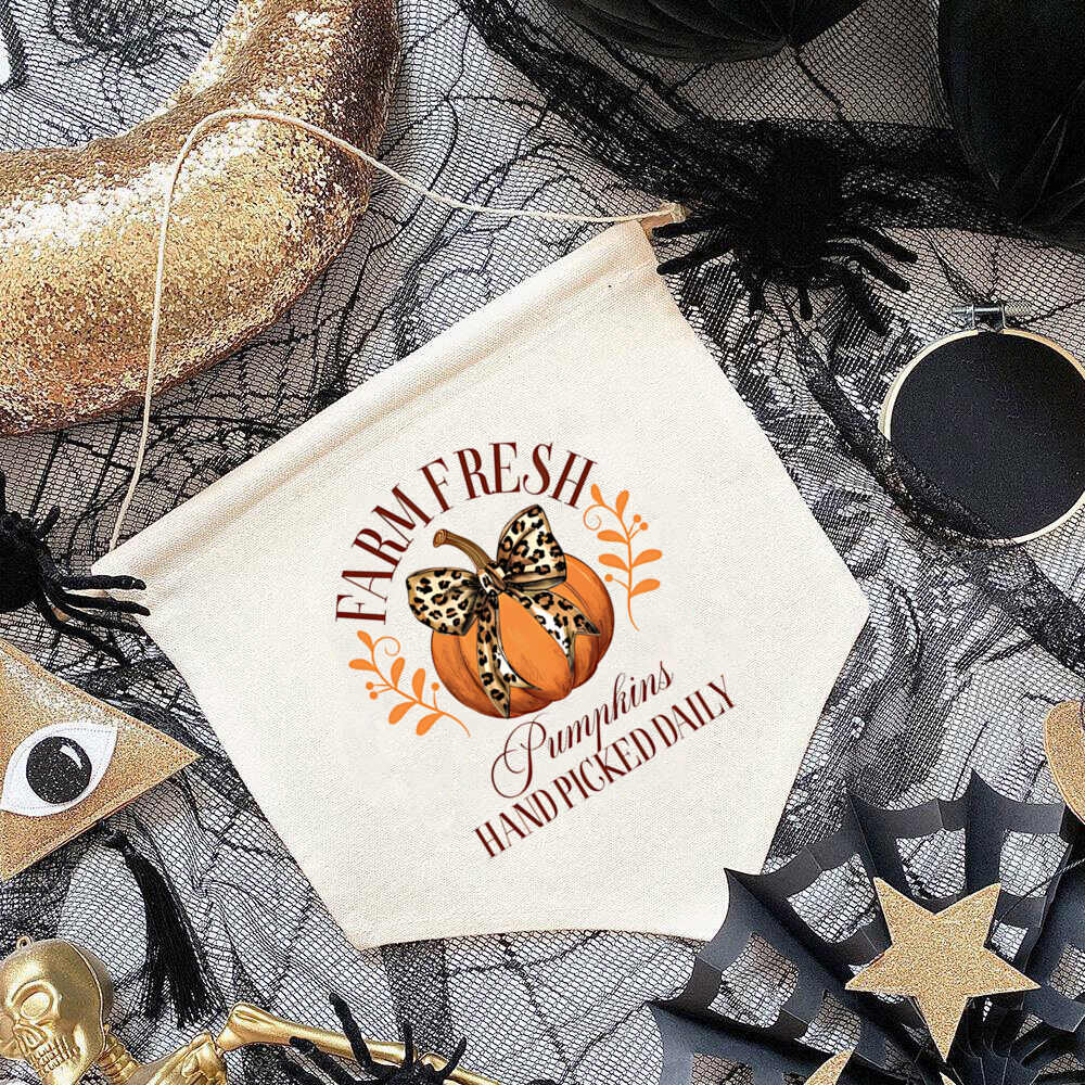 Pumpkin Season Sign Fall Wall Pennant Fall Home Decor Autumn Home Decor Hanger Autumn Party Decoration Hanging Pennant