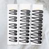 10-Piece Black Enamel Hair Clip Set for Women - Simple Forehead Stray Hair and Bangs Side Clips