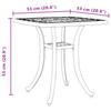 Garden Table Bronze 53x53x53 Cm Cast Aluminum