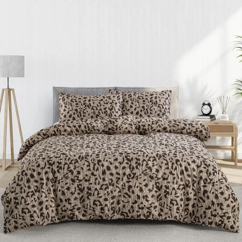 Light Grey Floral Duvet Cover Queen King, Microfiber Flower Plum Blossom Print Bedding Set Reversible Botanical Comforter Cover