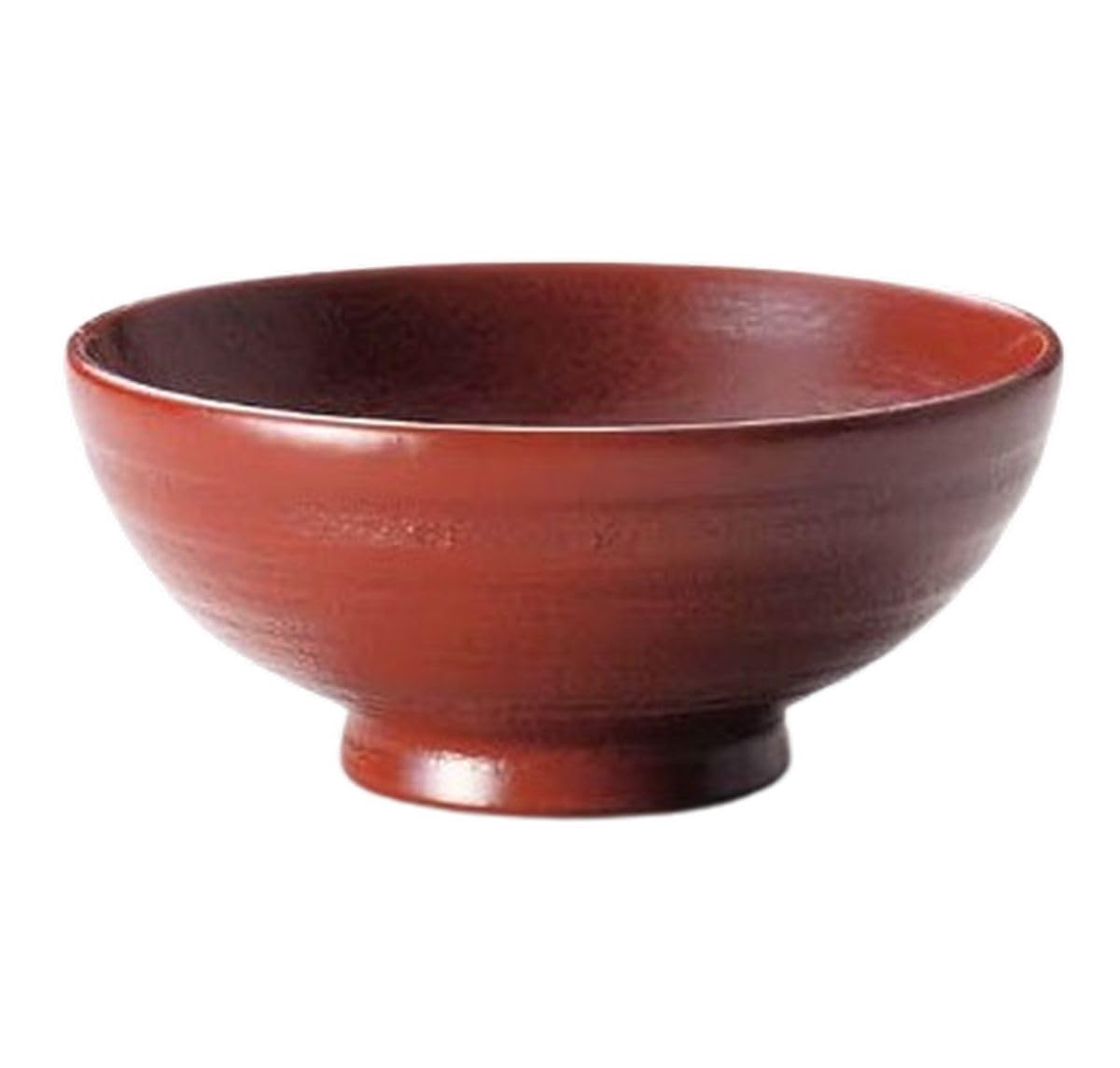 

Bowls for Commercial Use Wooden Jinoko Rice Bowl Ancient Red Made in Japan J-kitchens (Large) (1 Piece) 13.3cm Lacquer-Coated Hand-Painted