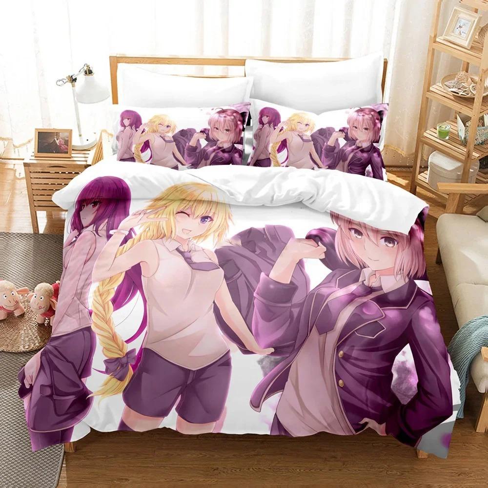 Anime FATE Nero Bedding Set Saber Duvet Cover Bedroom Comforter Covers Single Twin King Size Quilt Cover Home Textile