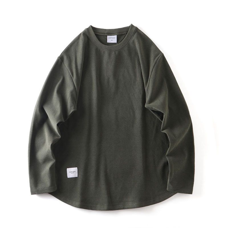 Dralon Bottoming Shirt Men's Autumn and Winter Thermal Underwear Foreign Trade Cattle Goods Heating Cationic Round Neck Long Sleeves Shirt