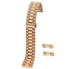 Correa de Reloj Sólida de Acero Inoxidable 316 de Tres Eslabones con Cierre de Mariposa (18-22 mm)