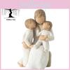 Charmante figurine en résine mère et bébé pour la maison, la chambre à coucher, accent décoratif, cadeau