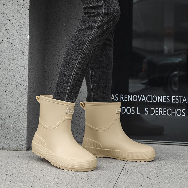 Versatile rain shoes female adult waterproof, non-slip and wear-resistant rain boots soft-soled comfortable shoes