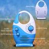 Portable Waterproof AM/FM Radio with Shower Speaker, Compact Design, Built-in Speaker, Battery-powered