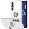 Protective Case - Samsung - Galaxy A25 5G - Shockproof - Transparent Silicone - Rotating Ring