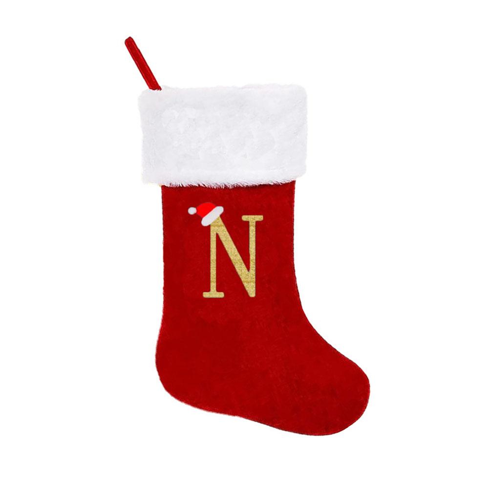 Christmas Stocking Christmas Stocking Embroidered Alphabet Design