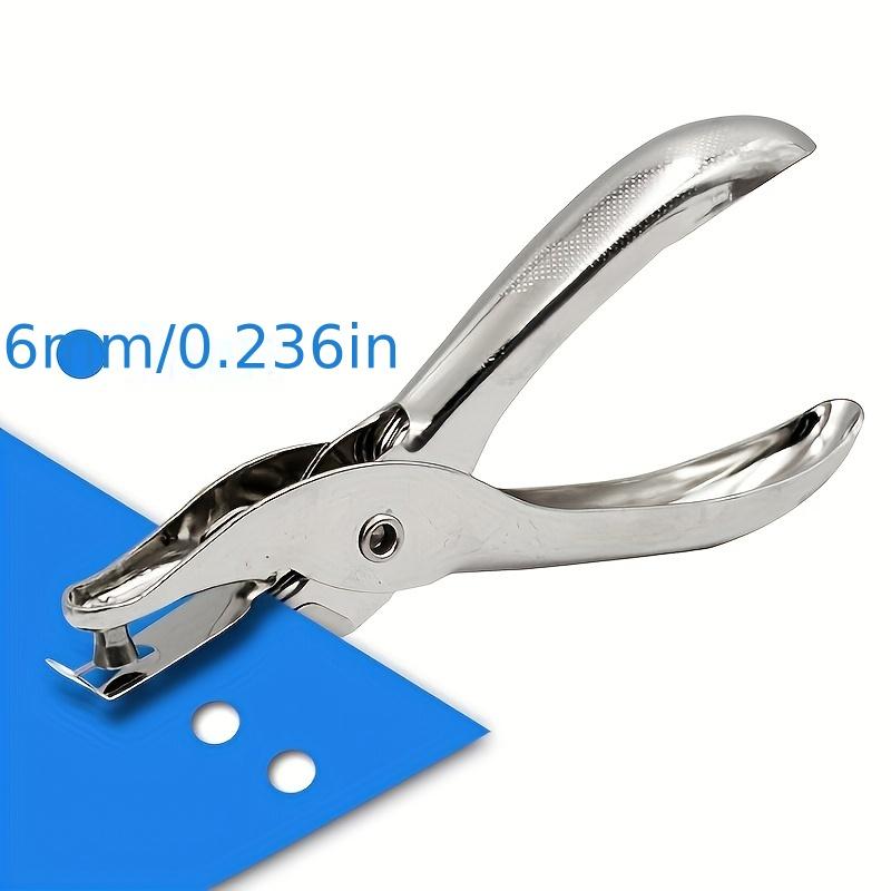 6mm Hole Puncher Portable Single Hole Punch Paper Material Scrapbooking Handheld Metal Craft Office Binding Supplies