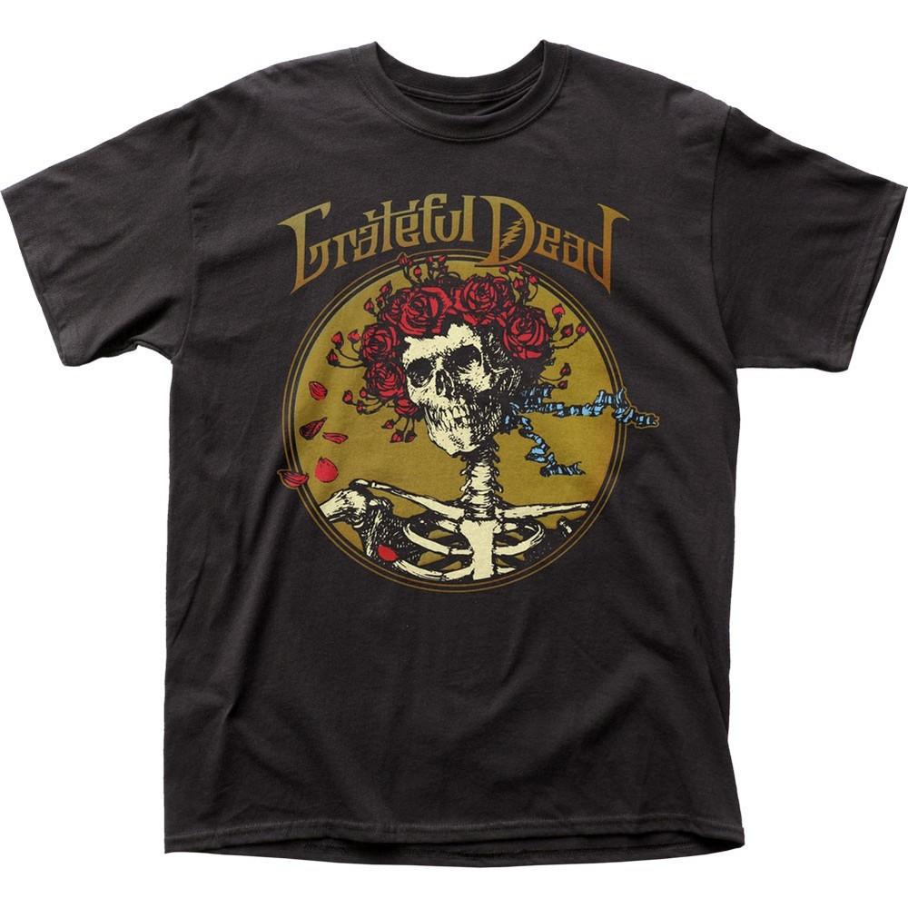 Grateful Dead Grateful Skull Mens T Shirt Music Classic Band Tee New Black Unisex T-Shirt L