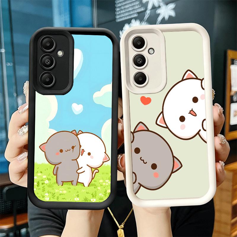 Phone Case for Samsung Galaxy A17 A16 A15 A14 A13 Cartoon Cute Peach Goma A56 A36 A26 A55 A35 A25 A54 A34 A24 A53 A33 A23 A07 A0