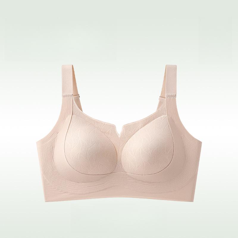 

Женское нижнее белье Собирающий бюстгальтер Предотвращающий провисание Бюстгальтер больших размеров Летний тонкий бюстгальтер Пуш-ап 4XL розовый