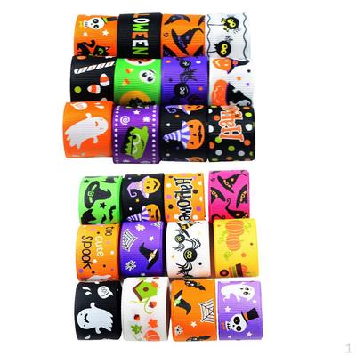 24 Pieces 1 Yard Printed Grosgrain Ribbons for Clothing Home Decoration 25mm