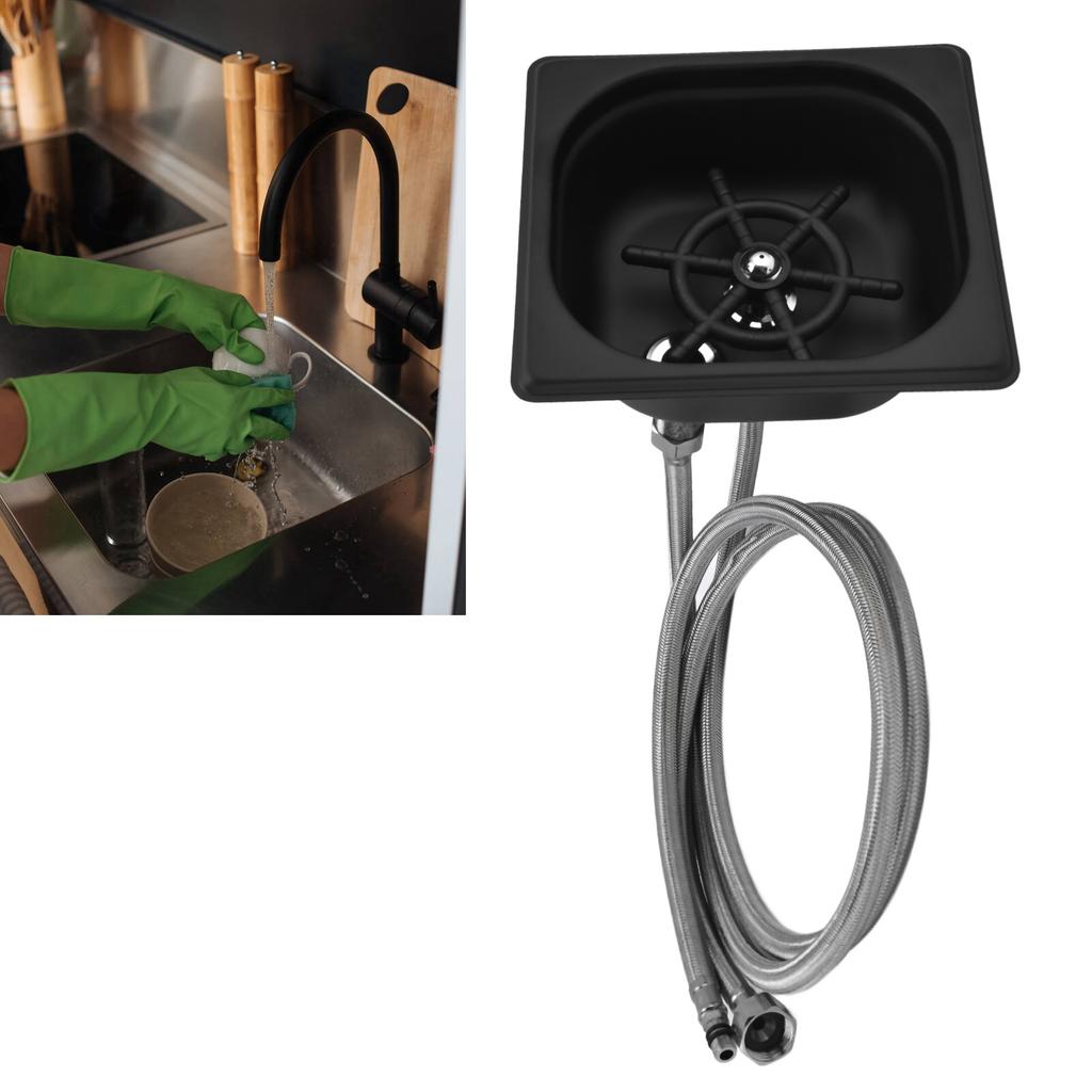 Glass Rinser Stainless Steel Automatic Cup Washer Cleaner for Bar Pub Restaurant Coffee Shop Hotel