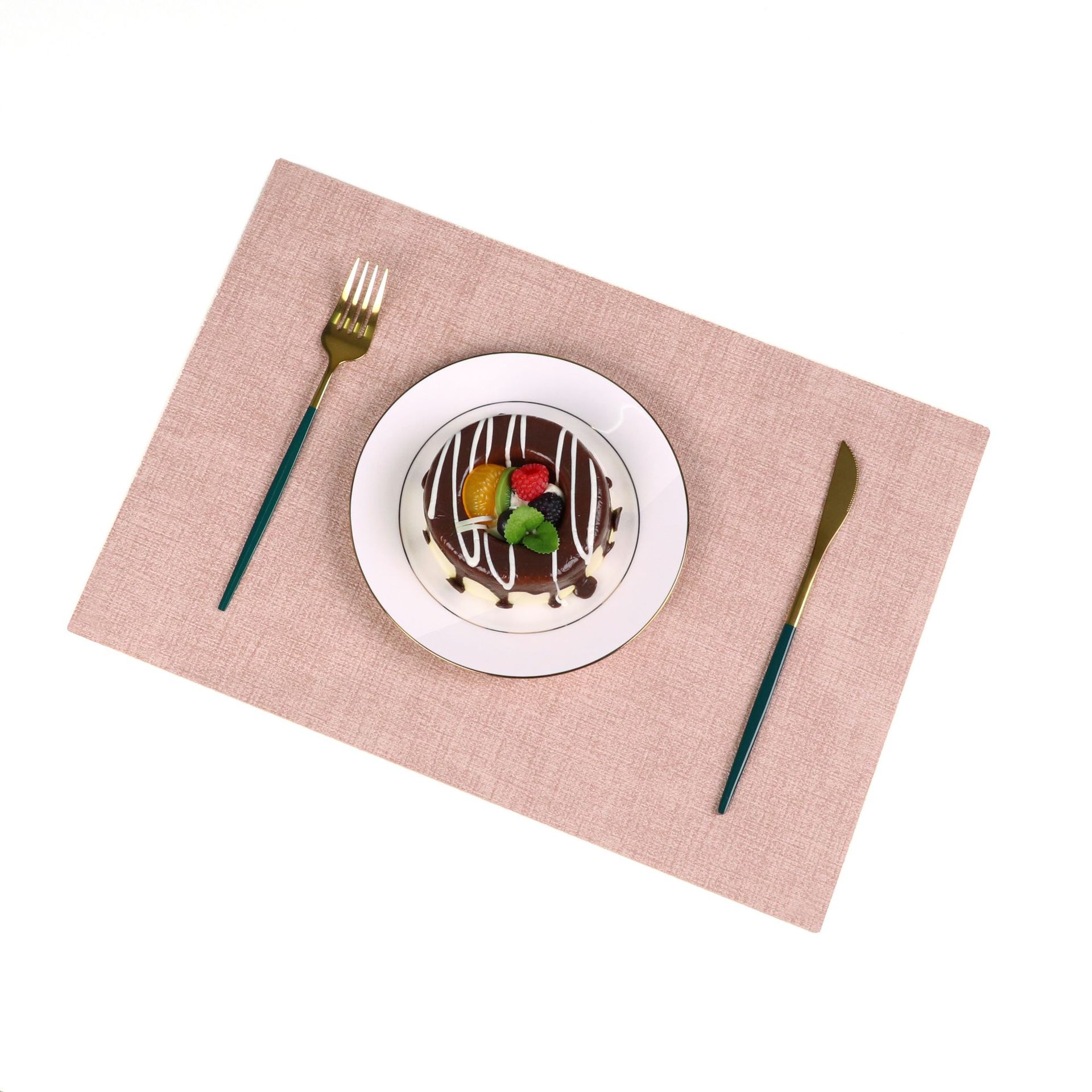 

Washable Placemat Waterproof, Oil-proof, Scalding-proof and Heat-insulating Mat Home High Temperature Resistant Leather Placemat 30 43CM