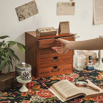 1 Σετ Vintage Οργανωτής Γραφείου Σπιτιού, Ρουστίκ Ξύλινος Οργανωτής Συρταριέρας, Επιτραπέζια Αποθήκευση, Αποθήκευση Καθημερινής Χρήσης με Δυνατότητα Στοίβαξης