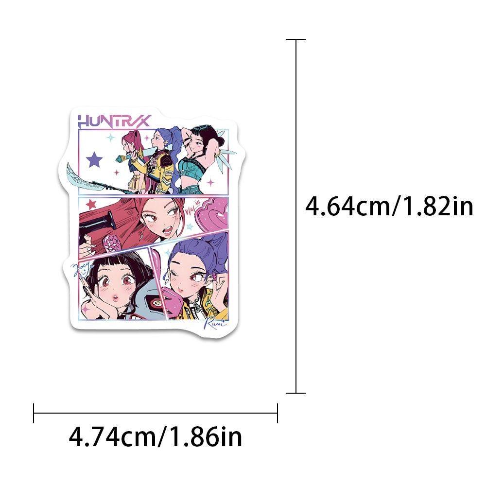 60 PCS kpop caçadores de demônios Adesivos de Desenho Animado, Adesivos para Garrafa de Água Decalques Impermeáveis Adesivos de Filme Anime para Laptop Diário Skate Guitarra Bagagem