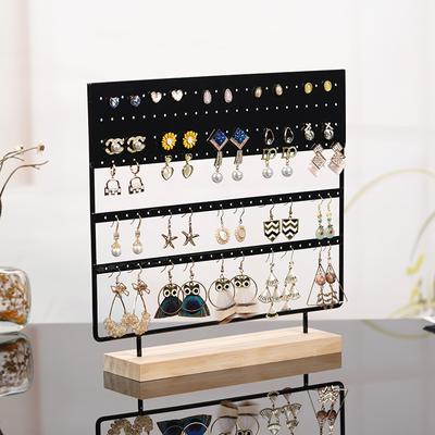 New Metal 144 Hole Jewelry Rack For +desktop Earrings Ring Earrings Rack Necklace Jewelry Rack Display Rack