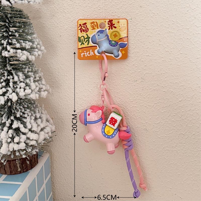 

Cartoon Rotatable Pony Pendant Keychain Kawaii Creative Horse Cute Doll Ornament Backpack Decoration Accessories Toy Gifts as the picture