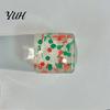 Ice Cube Squeeze Toy Christmas Toy, Confetti Filled Stress Relief Portable Toys Slow Rebound Clear for Anxiety Reduction Gadget