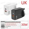 PD30W A+C Fast Charging Head: European, American, UK Standard, PPS-Compatible Mobile Charger