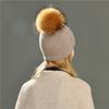 Rabbit plush wool hat Snowflake with diamond Christmas fashion outdoor autumn and winter versatile knitted hat Windproof warm ear hat