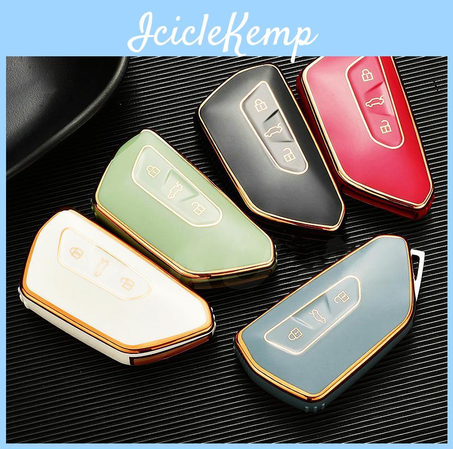 Tpu Car Case Fashion Key Cover Shell Fob For Volkswagen Vw Golf 8 Mk8 Id4 Id6 For Skoda Octavia A8 For Seat Leon Fr Mk4 Cupra