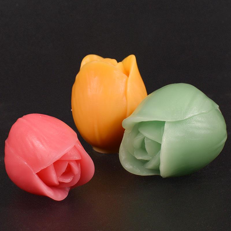 DIY Flowers Tulip Silicone Mold Handmade Scented Candle Plaster Resin Mold Homemade Cookies Chocolate Candy Baking Tool