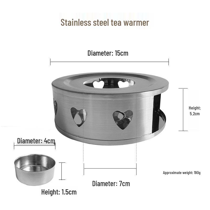 Stainless Steel Candle-Heated Tea Stove and Aroma Diffuser