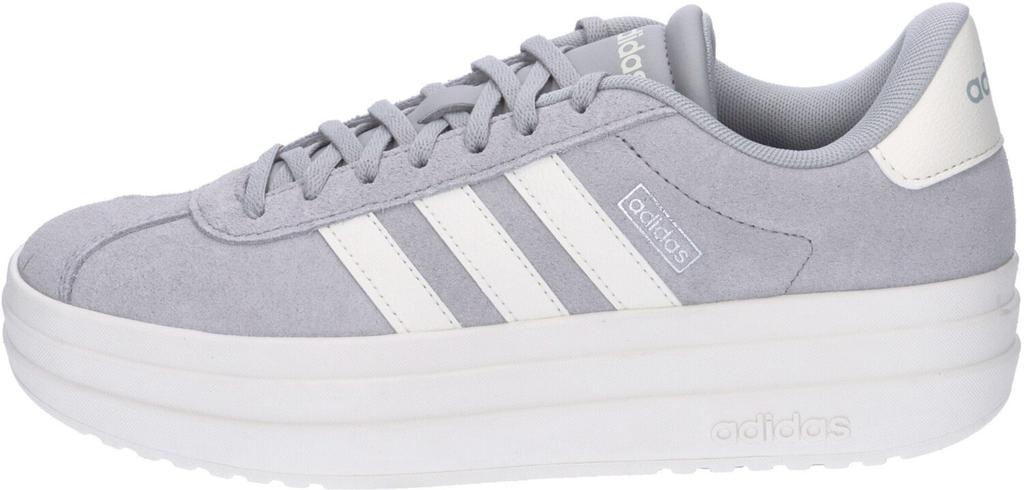 Кроссовки Adidas VL Court Bold Women серые два/офф-белые/коричнево-белые