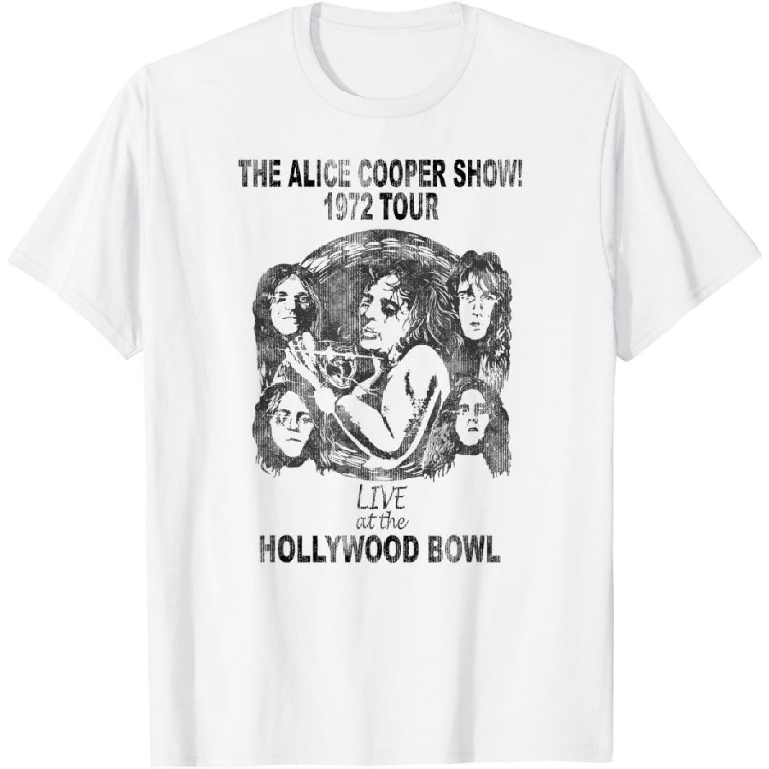 Alice Cooper Show Hollywood Bowl 1972 T-Shirt S белый