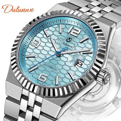 Luxury Sky Blue Fashion Man Wristwatch Waterproof Luminous Date Automatic Mechanical Men's Watches