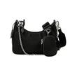 Women Vintage Nylon Shoulder Hobo Bags Fashion Chain Underarm Crossbody Bags