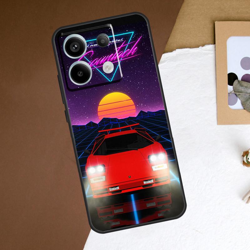 Neon Retrowave 80s Vintage Art Case For Redmi Note 13 Pro Plus 9 10 11 12 Pro 9S 10S 11S 12S Cover For Redmi 12 C 10C 13C