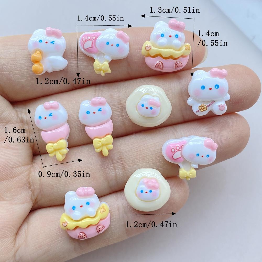 20 Pcs Cute Mini Cat Flat Back Resin Cabochons Scrapbooking DIY Jewelry Hairpin Craft Decoration Accessorie