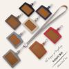 [COGURE] Cogure ID-Kartenetui, ID-Kartenhalter, Leder, Horizontal, Ausweishülle, Namensschild, Nackenband, Pendler-Ausweishalter, Leder, mit ausziehbarem Band