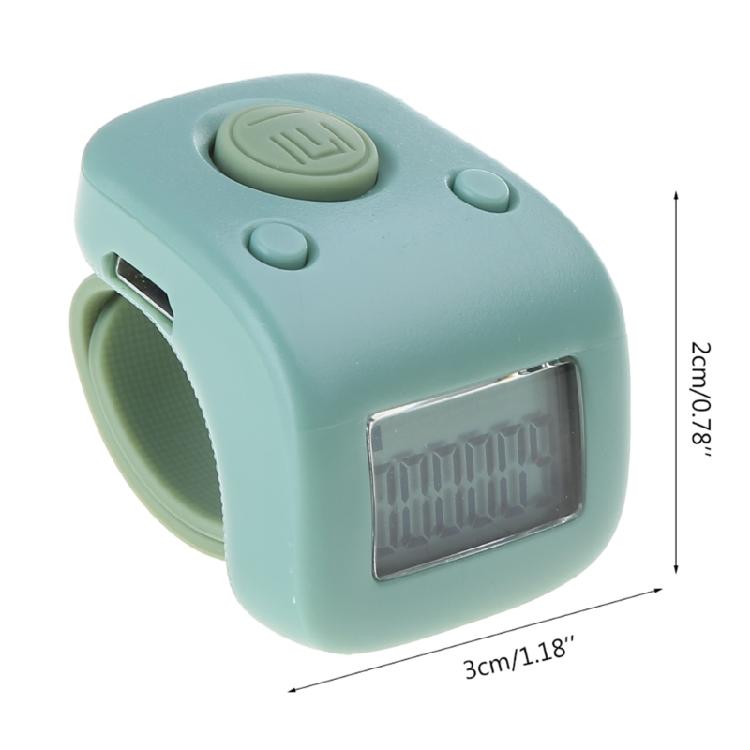 1Pc 6 Digit Beads Prayer Counter Digital LCD Finger Ring Tally Counter
