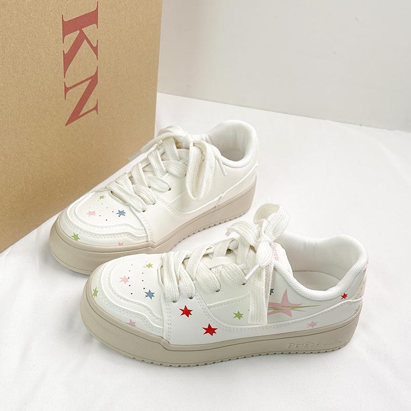 

-6 Bell star board shoes women s shoes autumn new breathable low-top graffiti versatile casual shoes 35 бежевый