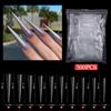300/500pcs Stiletto Nail Tips Acrylic-Nails Long False Nails Clear/Natural Fake-Nails Half Coverage False Nail Tips