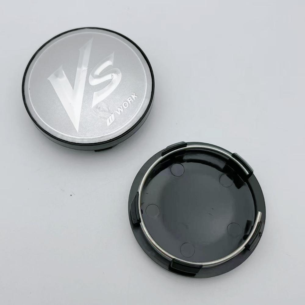 4pcs 58MM (I.D 54MM) VS W Work Logo Emblem Car Wheel Center Caps Car Accessories for Wheels Rim Hub Hubcaps Cnetre Cover Replace