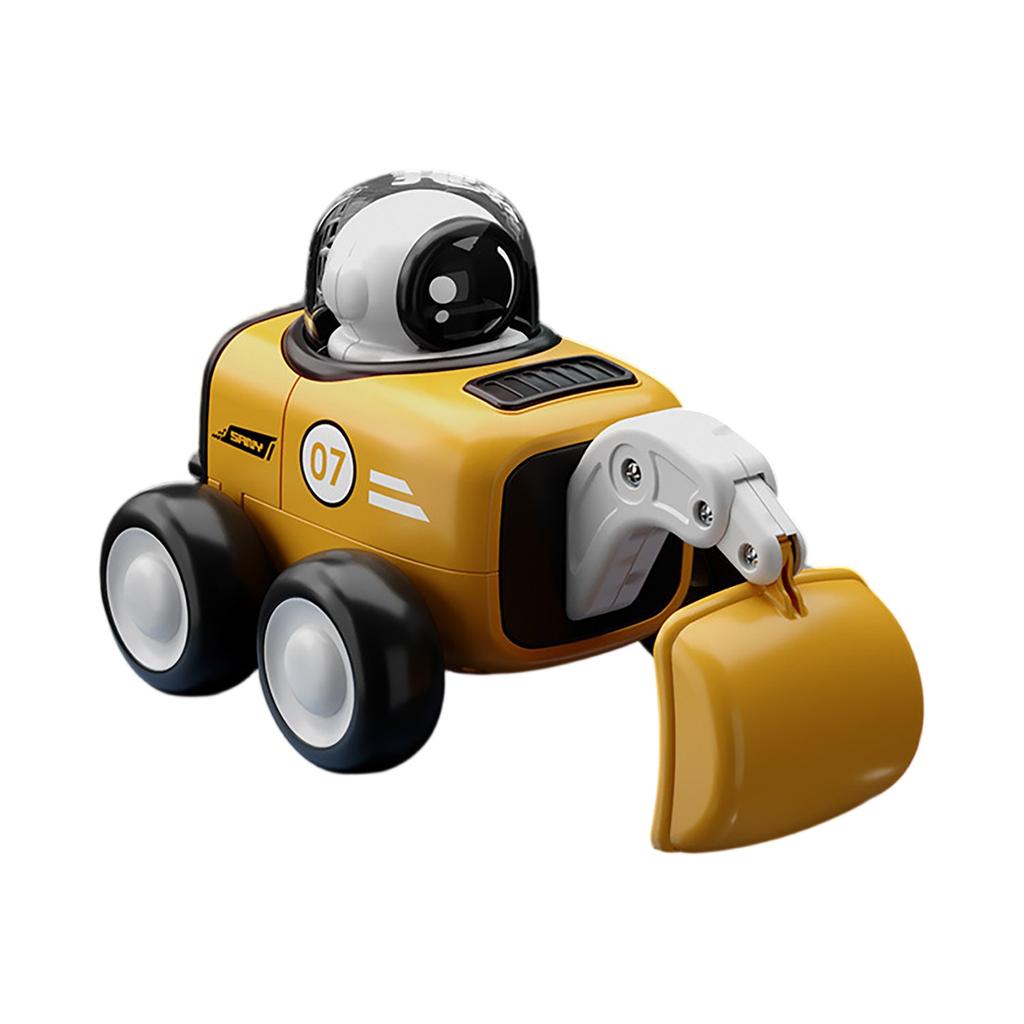 Press The Whistle Astronaut Car Engineering Vehicle Excavator Bulldozer Toy Car