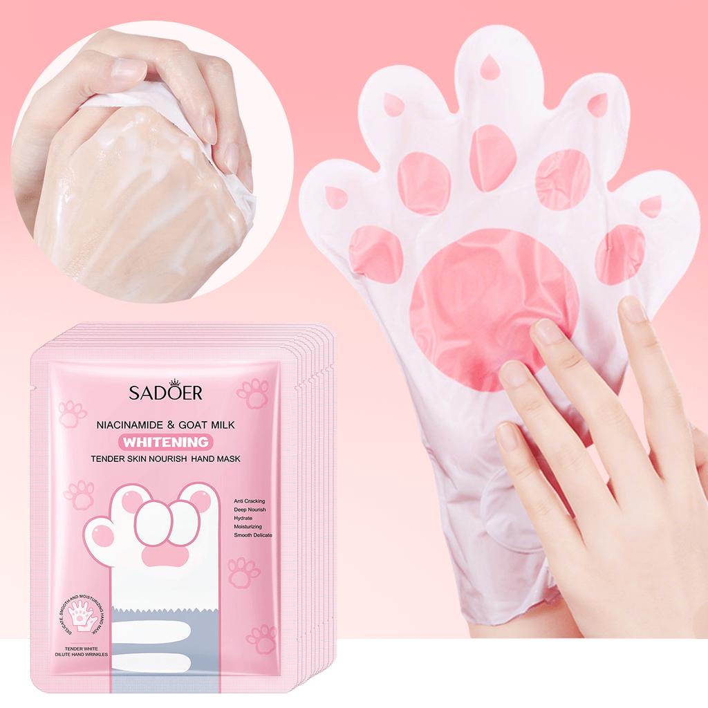 10 Pairs Cat Paw Hydrating Hand Mask, Moisturizing And Hydrating Gloves,Fade Fine Lines,Moisturize A