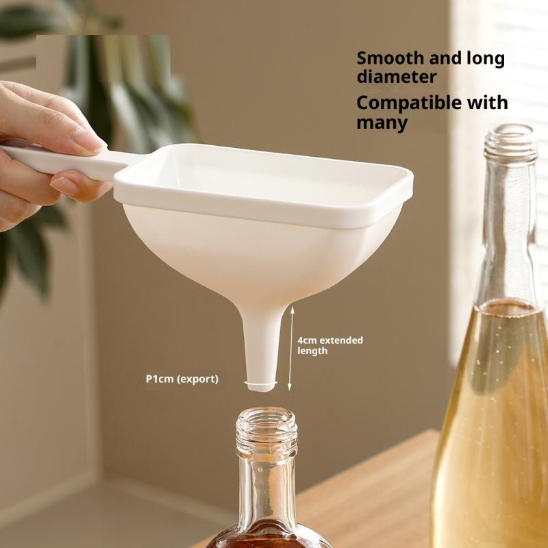 Kitchen Food Grade Material Funnel For Convenient Refueling Plastic For Household Oil Leakage Large-Diameter Oil Pouring Funnel