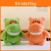 Animal Stuffed Hippo Plush Toy Cartoon Bow Doll Multiple Colors Children Gift